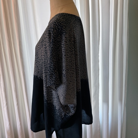 Joan Vass Black Gray Tunic Top Small - Picture 4 of 10